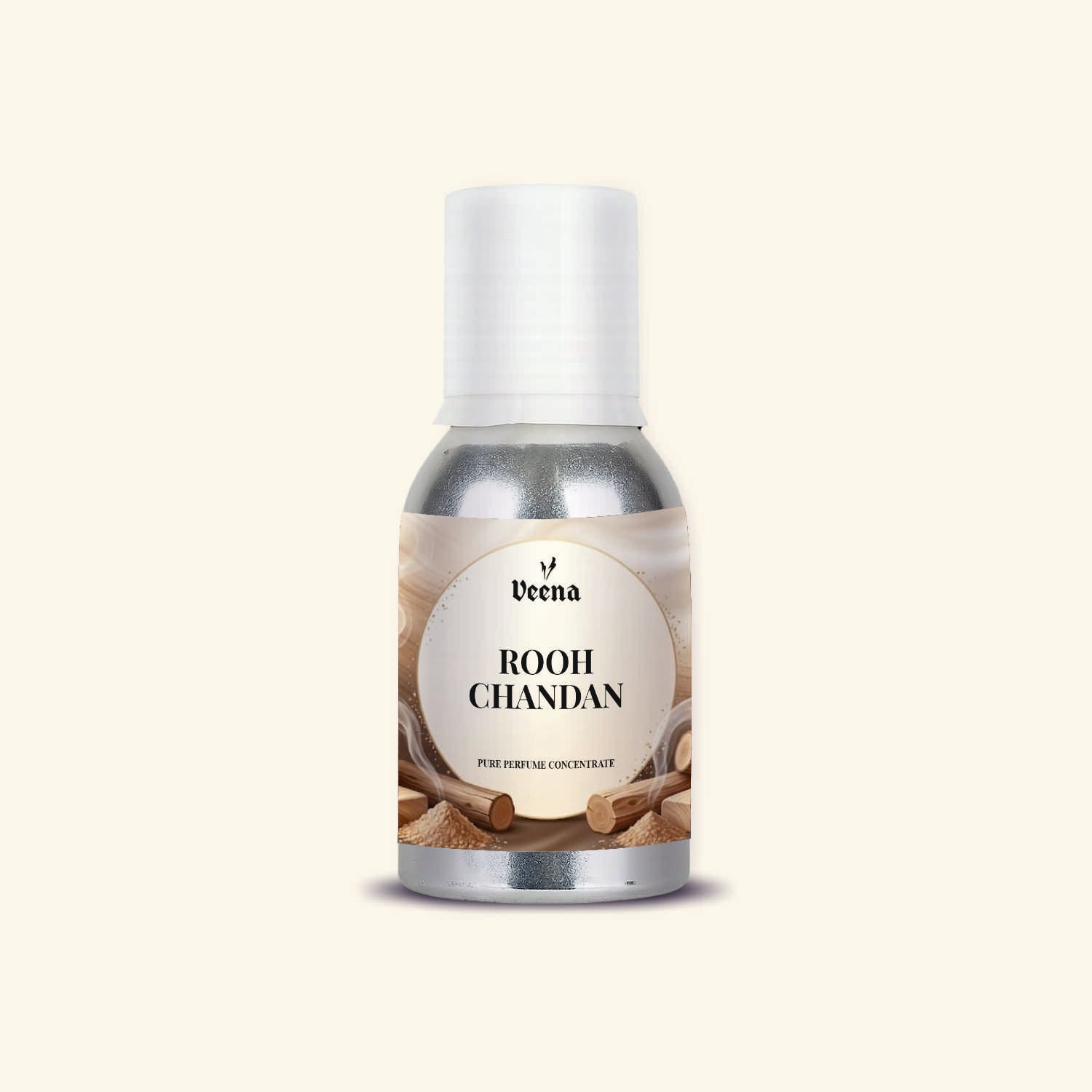 "Veena Rooh Chandan Pure Perfume Concentrate luxury sandalwood fragrance oil bottle".