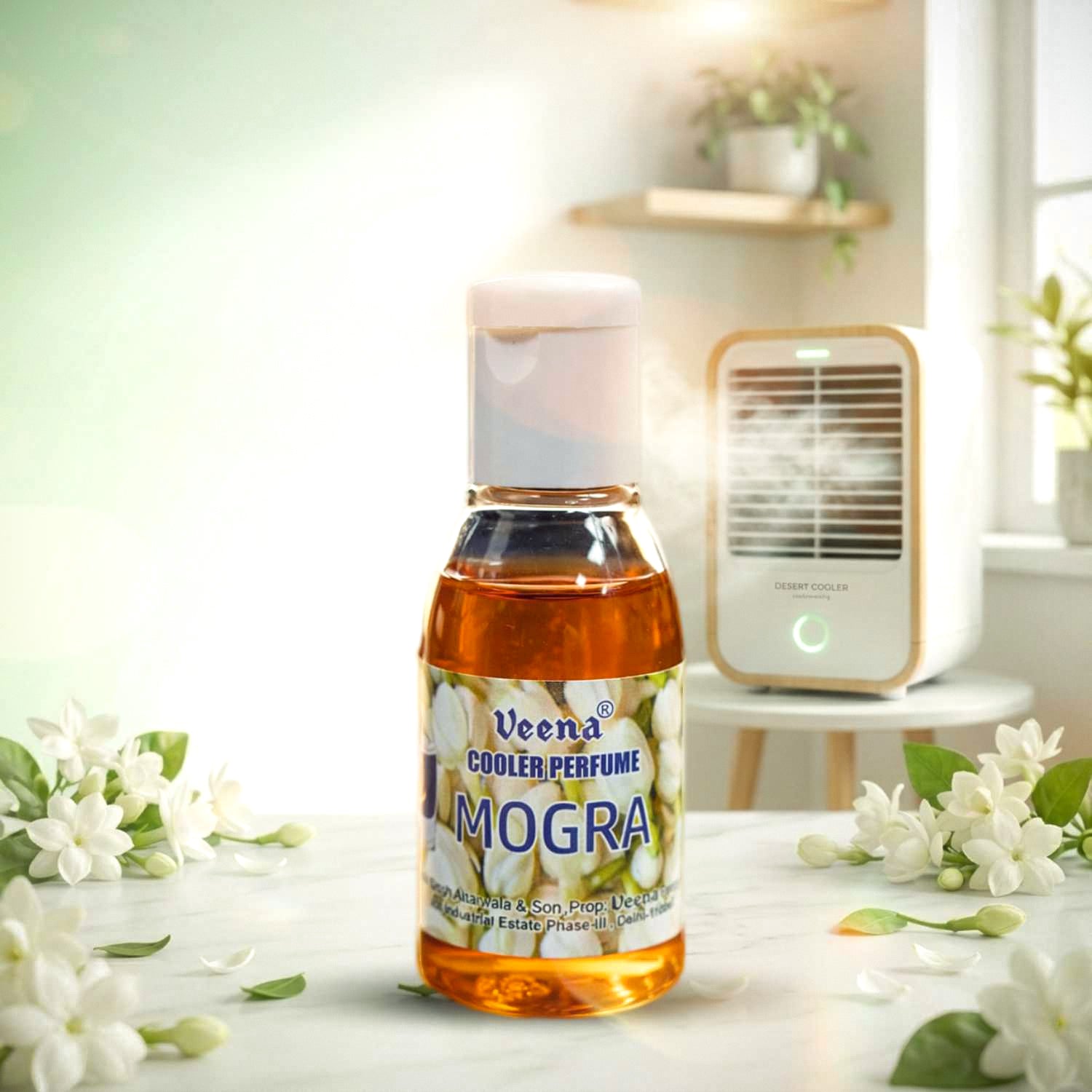 Veena Mogra Cooler Perfume 25ML – Jasmine Attar | Long Lasting Summer Fragrance for Men & Women | Alcohol Free Perfume