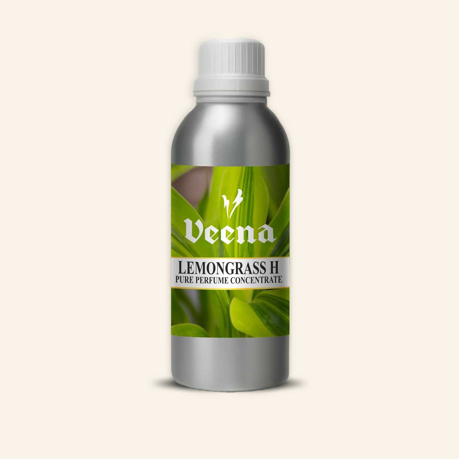 Veena Lemongrass H Pure Perfume Concentrate – Premium Undiluted Fresh Crisp Herbal Lemongrass Fragrance Base for Wellness Products, Spas, and Home Ambiance