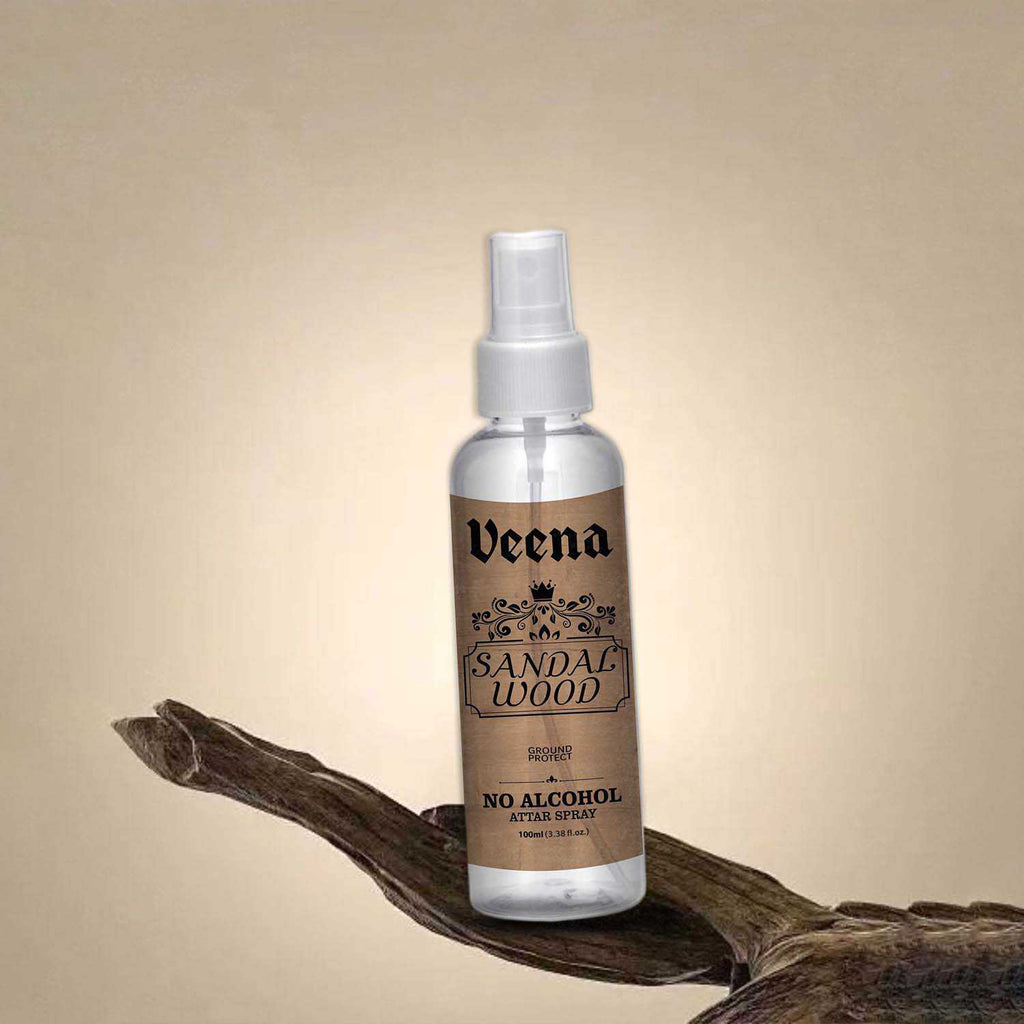 Veena Sandalwood – No Alcohol Dual-Use Spray (Attar & Air Freshener) – 100ml