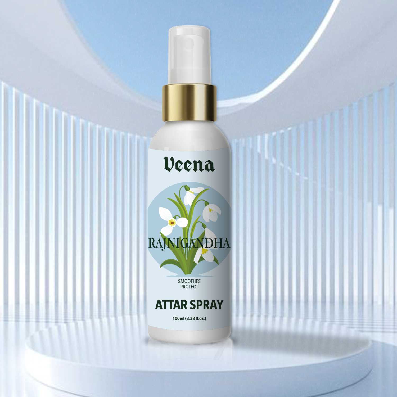 Veena Rajni Gandha – Fresh Tuberose Attar Spray (100ml)