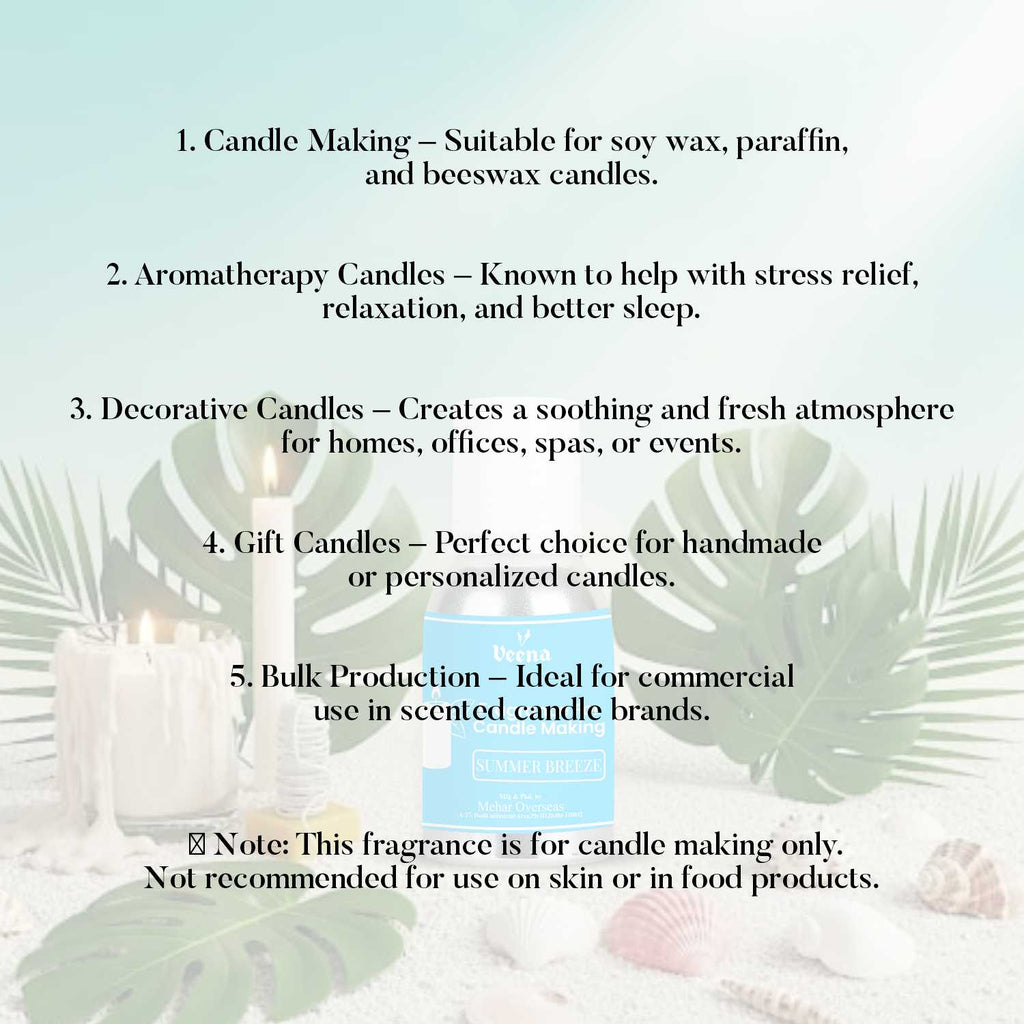 Summer Breeze Fragrance Oil for Candle Making – Fresh Floral & Citrus Notes