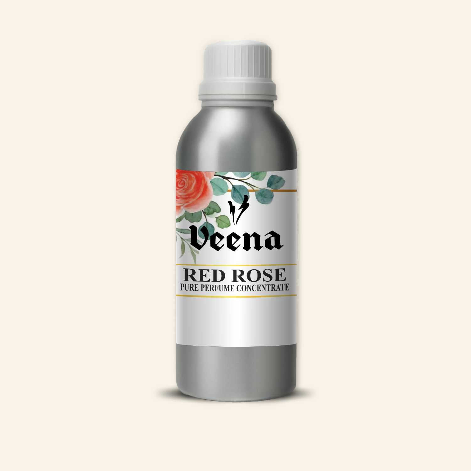 Veena Red Rose Pure Perfume Concentrate – Premium Undiluted Deep Velvet Red Rose Floral Scent Base for Fine Perfumery, Traditional Attars, and Luxury Candle Making