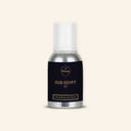 Veena Oud Egypt VJ Pure Perfume Concentrate in a Premium Silver Aluminum Bottle with a Matte Black Label Featuring a Minimalist Gold Diamond Logo and Elegant Serif Typography
