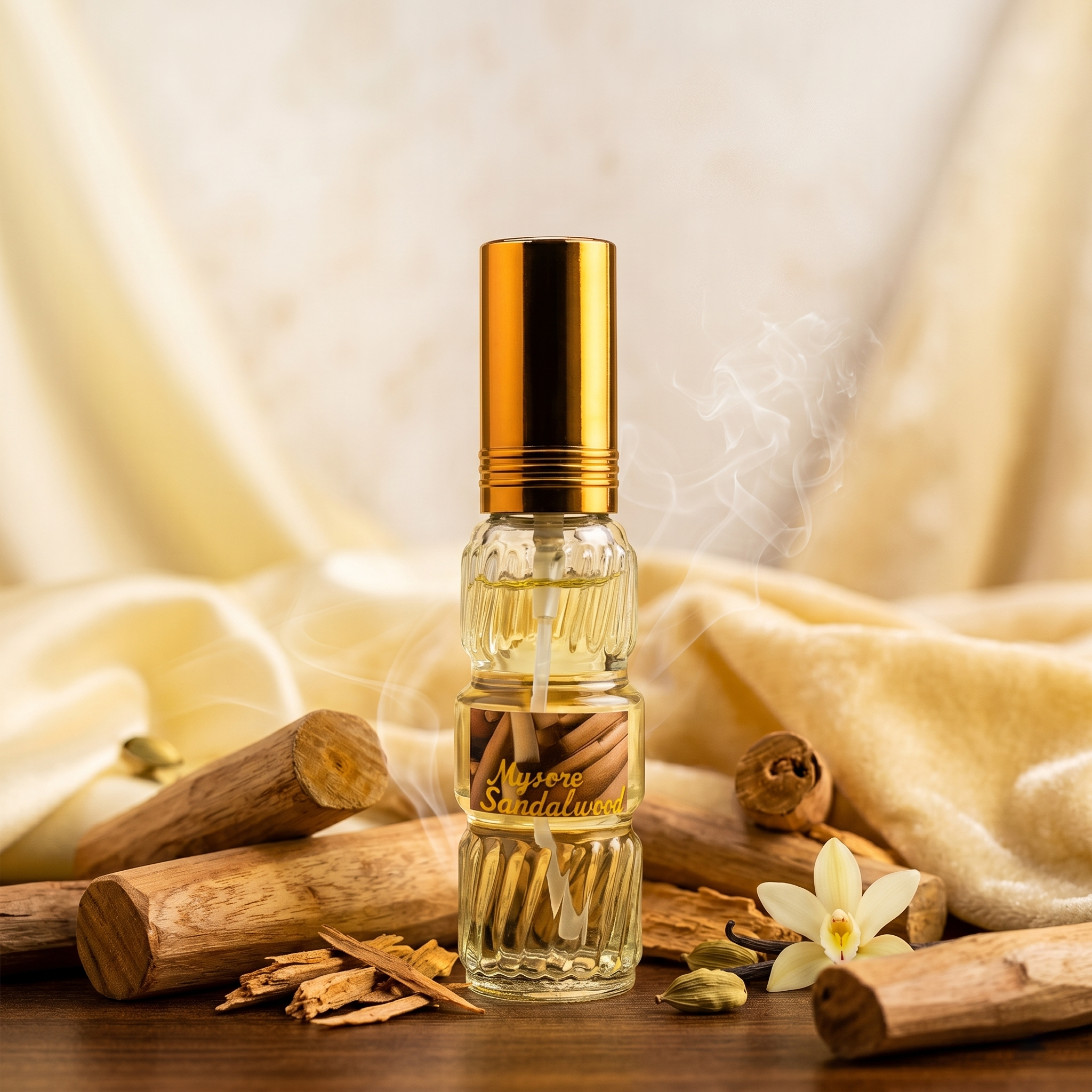 Veena Darbar Premium Perfume (Mysore Sandalwood) | Long Lasting Pure Perfume Concentrate Spray for Men & Women | Authentic Indian Rich Woody Chandan Fragrance | Established 1919