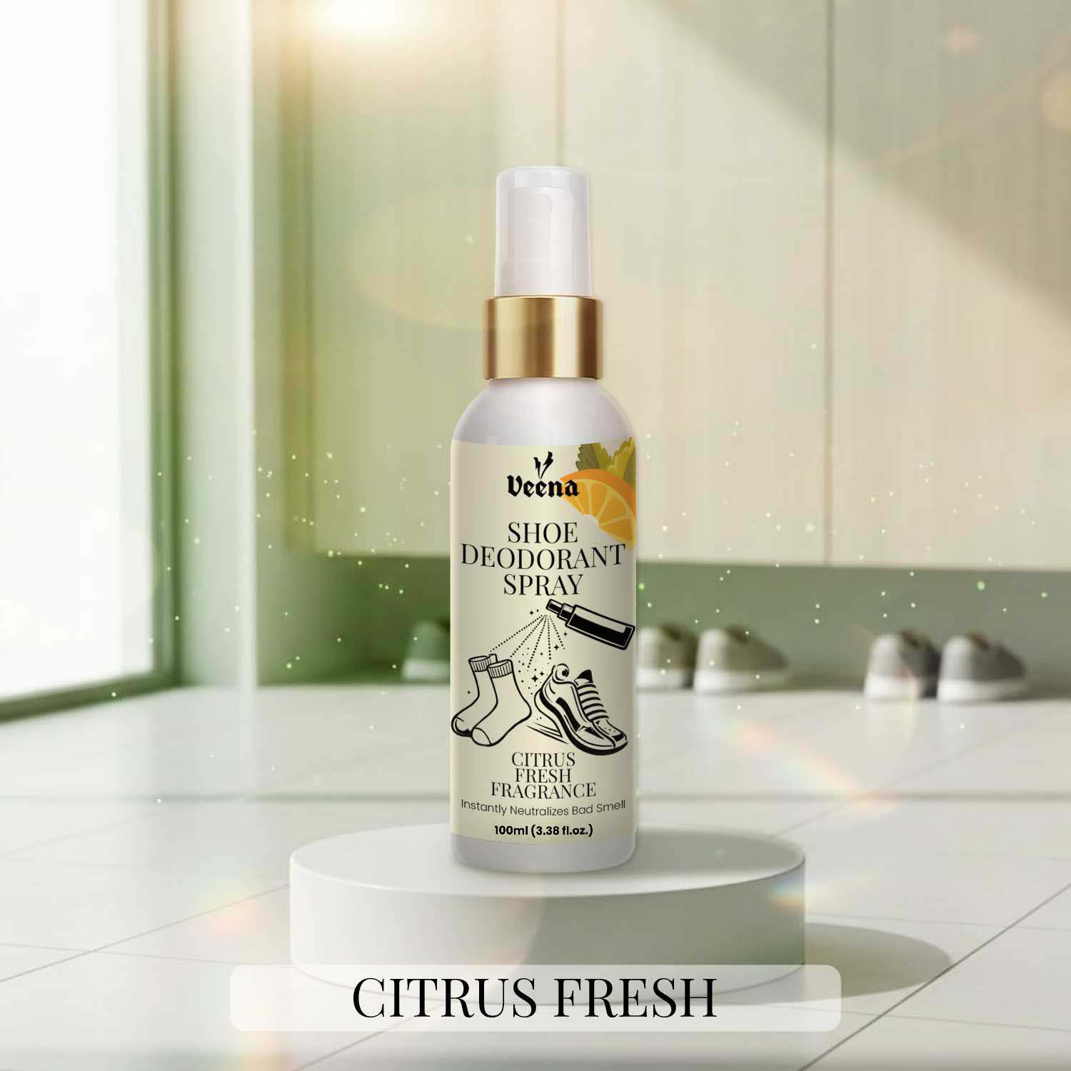 Citrus Fresh Shoe Deodorant Spray - 100ml