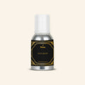 Veena Oud Grand Pure Perfume Concentrate in a Premium Silver Aluminum Bottle with an Art Deco Inspired Black and Gold Geometric Border Label Design