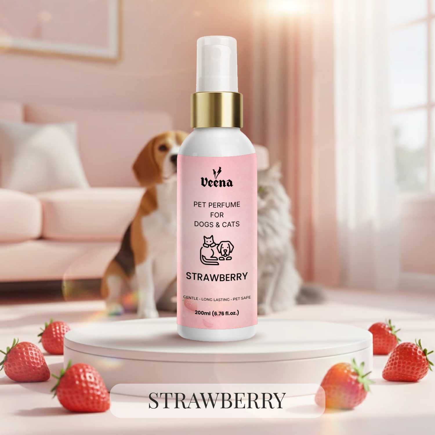 Strawberry Pet Perfume for Dogs & Cats - 200ml