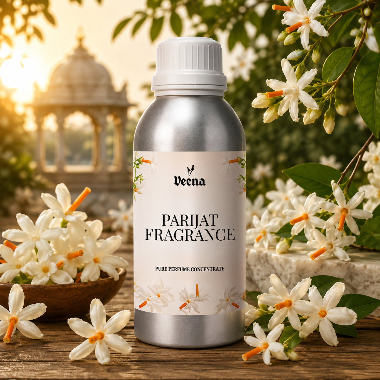 Veena Parijat Fragrance Pure Perfume Concentrate – Premium Divine Night Floral Jasmine Oil