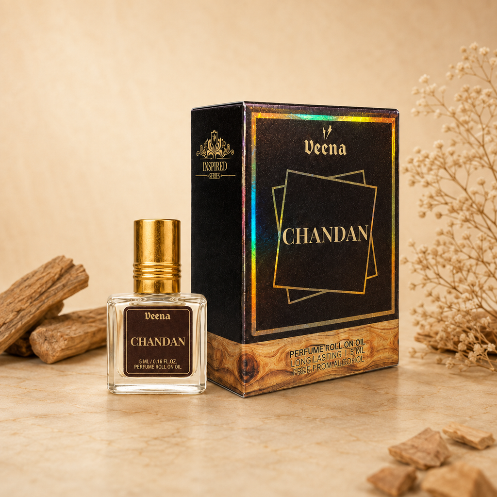 Chandan Sandalwood Perfume Roll-On Oil 5ml | Alcohol-Free