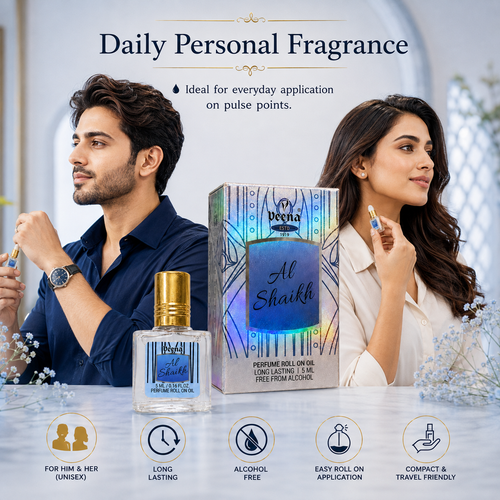 Al Shaikh Perfume Roll-On Oil 5 ML – Long Lasting Alcohol-Free Attar
