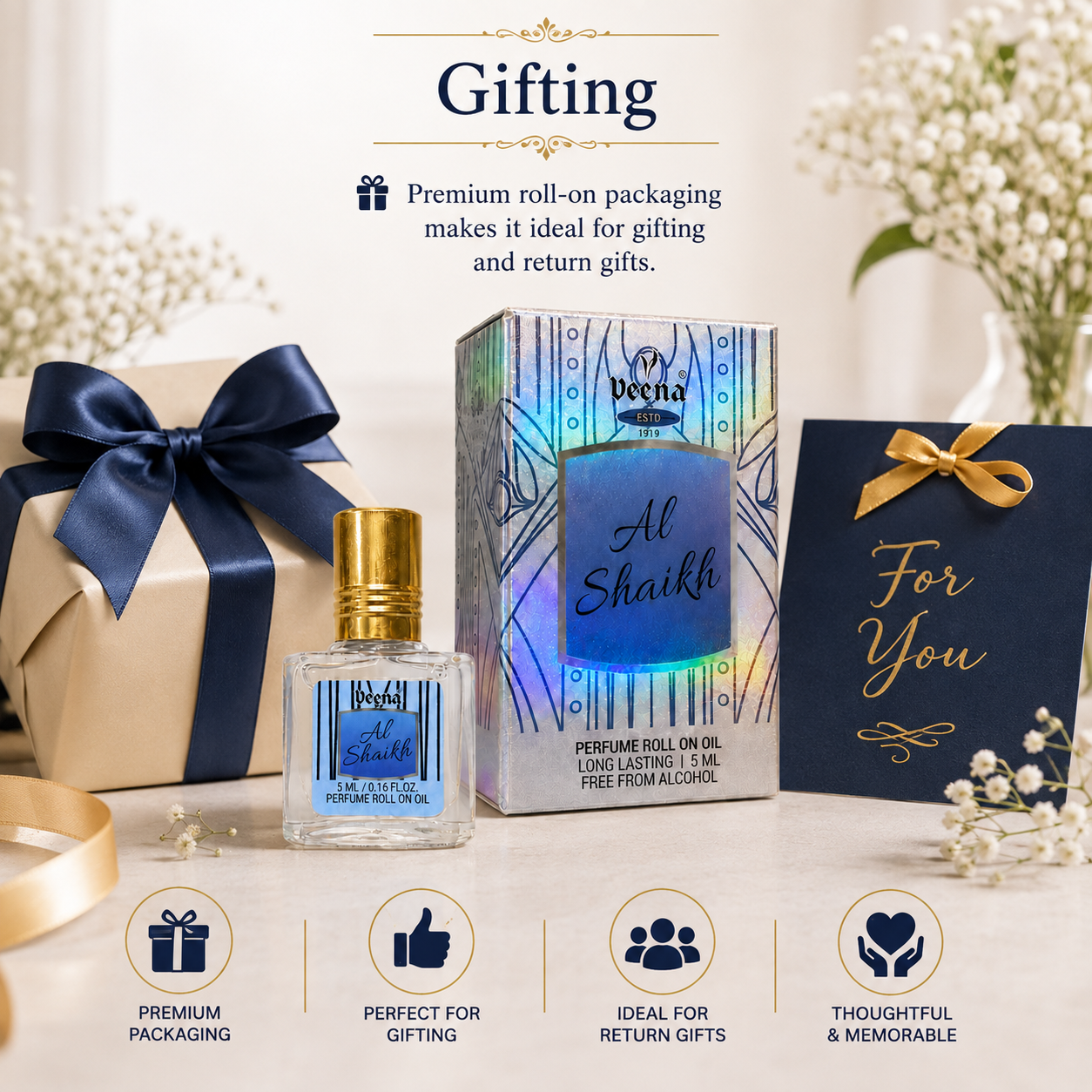 Al Shaikh Perfume Roll-On Oil 5 ML – Long Lasting Alcohol-Free Attar