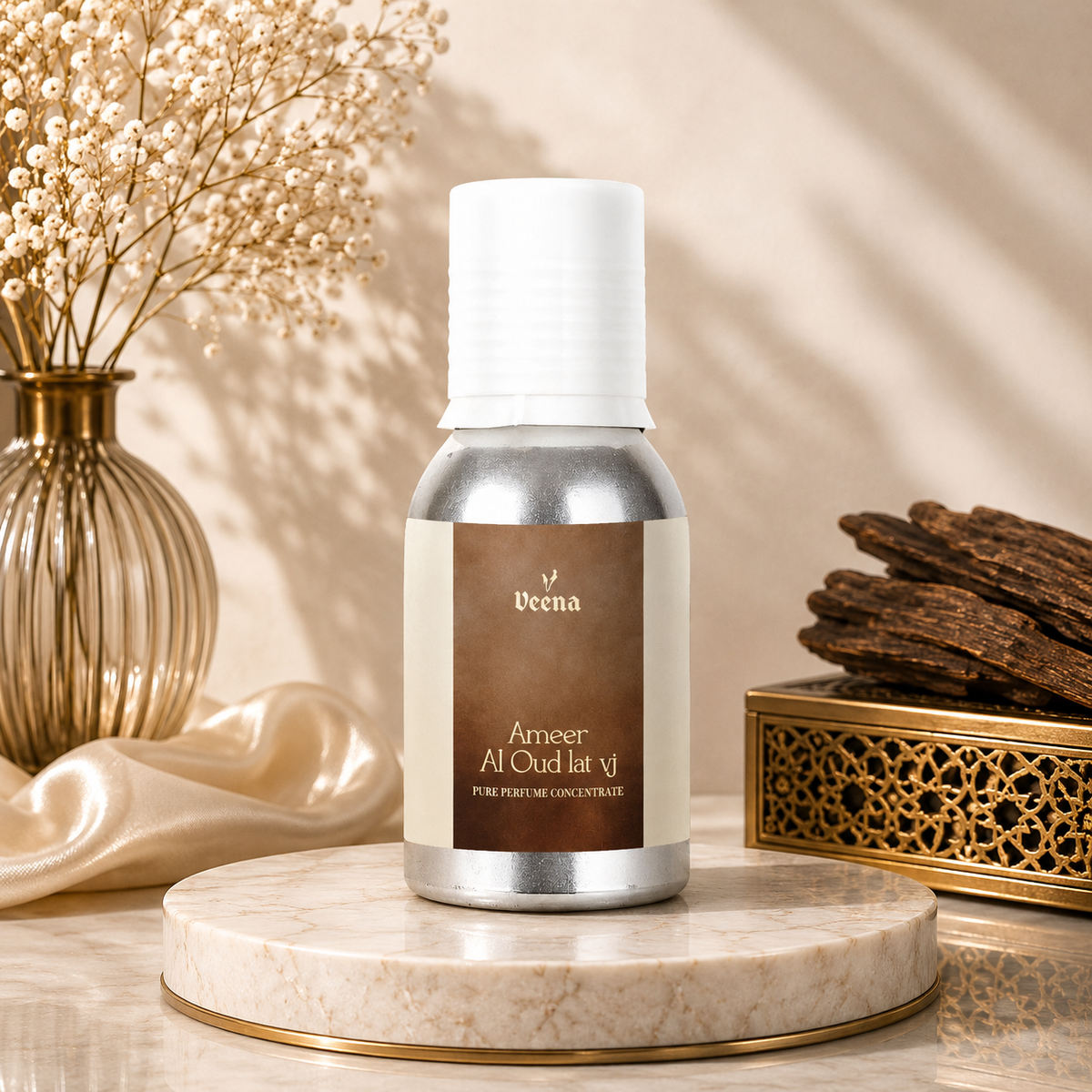 Veena Ameer Al Oud Lat VJ Pure Perfume Concentrate | Premium Oud Fragrance Oil