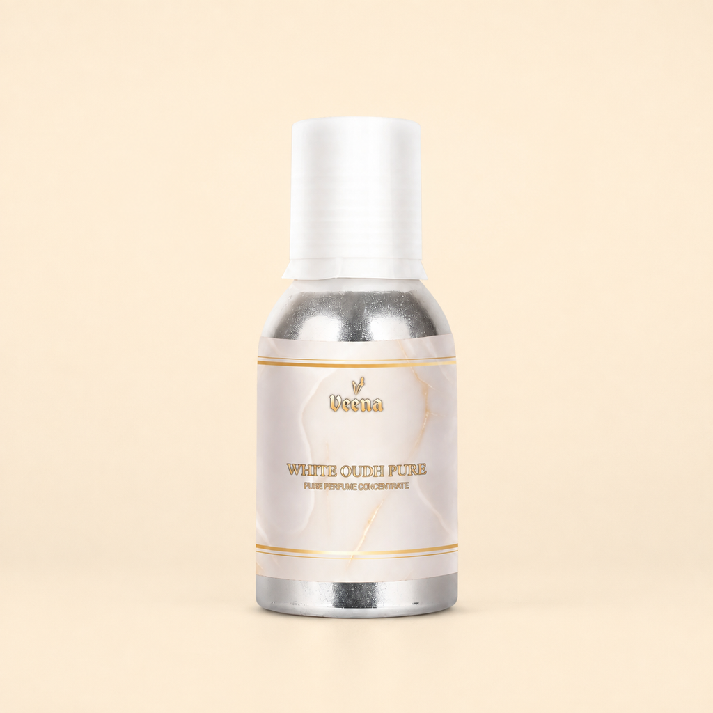Veena White Oudh Pure Pure Perfume Concentrate – Premium Regal Oriental Amber Oud Fragrance Oil