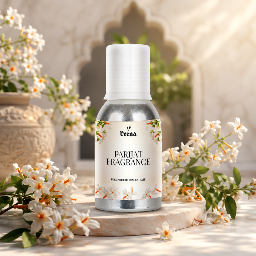 Veena Parijat Fragrance Pure Perfume Concentrate – Premium Divine Night Floral Jasmine Oil