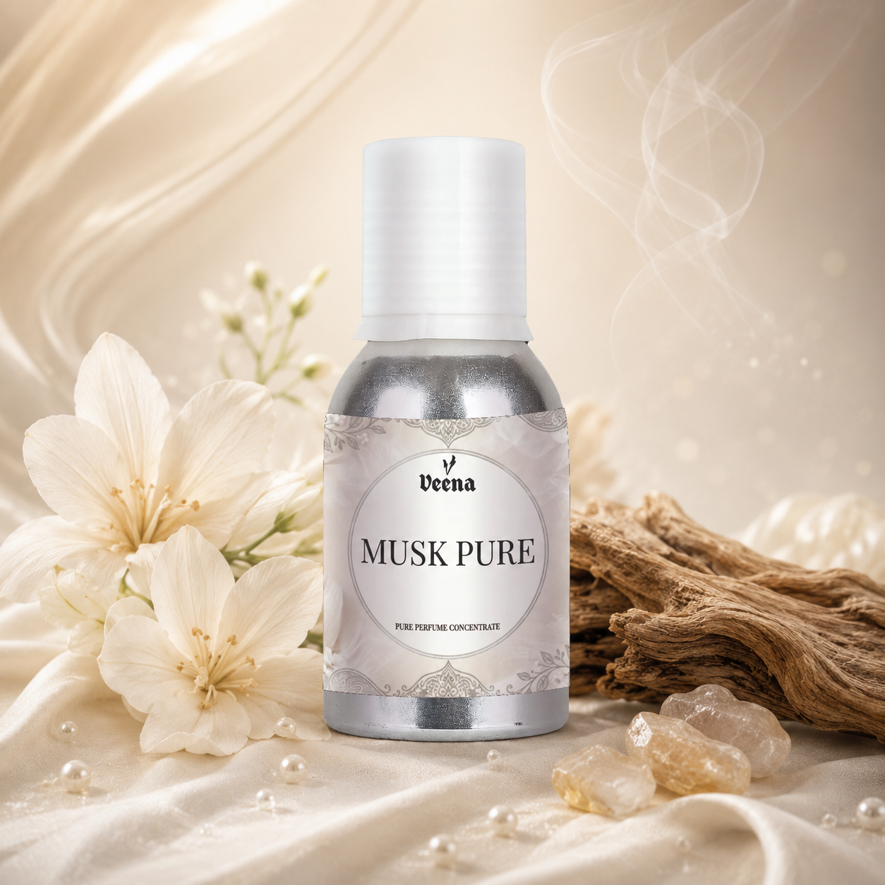 Veena Musk Pure Perfume Concentrate 25 Gms – Premium Undiluted Musk Fragrance Oil for Perfume Making, Attar, Cosmetics, Soap & Candle Crafting | Long-Lasting Luxury Base Oil