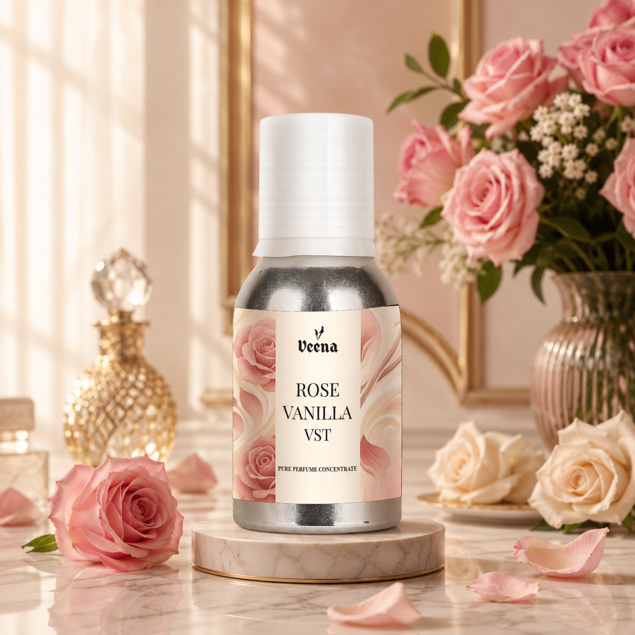 Veena Rose Vanilla Vst Pure Perfume Concentrate – Premium Long-Lasting Fragrance Oil