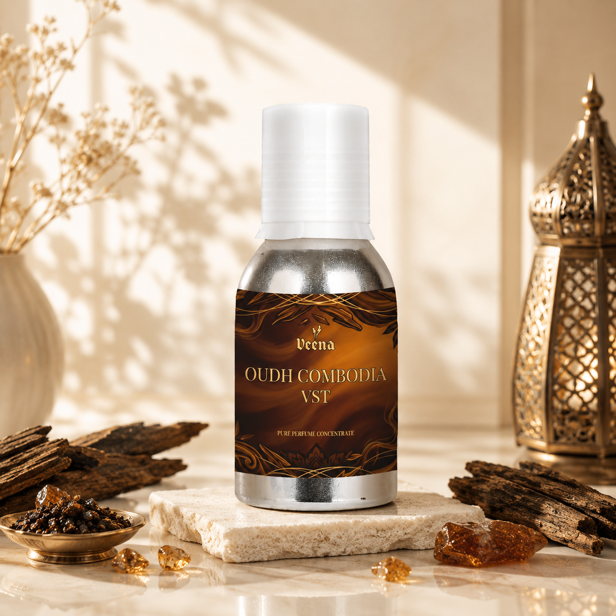 Veena Oudh Combodia Vst Pure Perfume Concentrate – Premium Long-Lasting Fragrance Oil