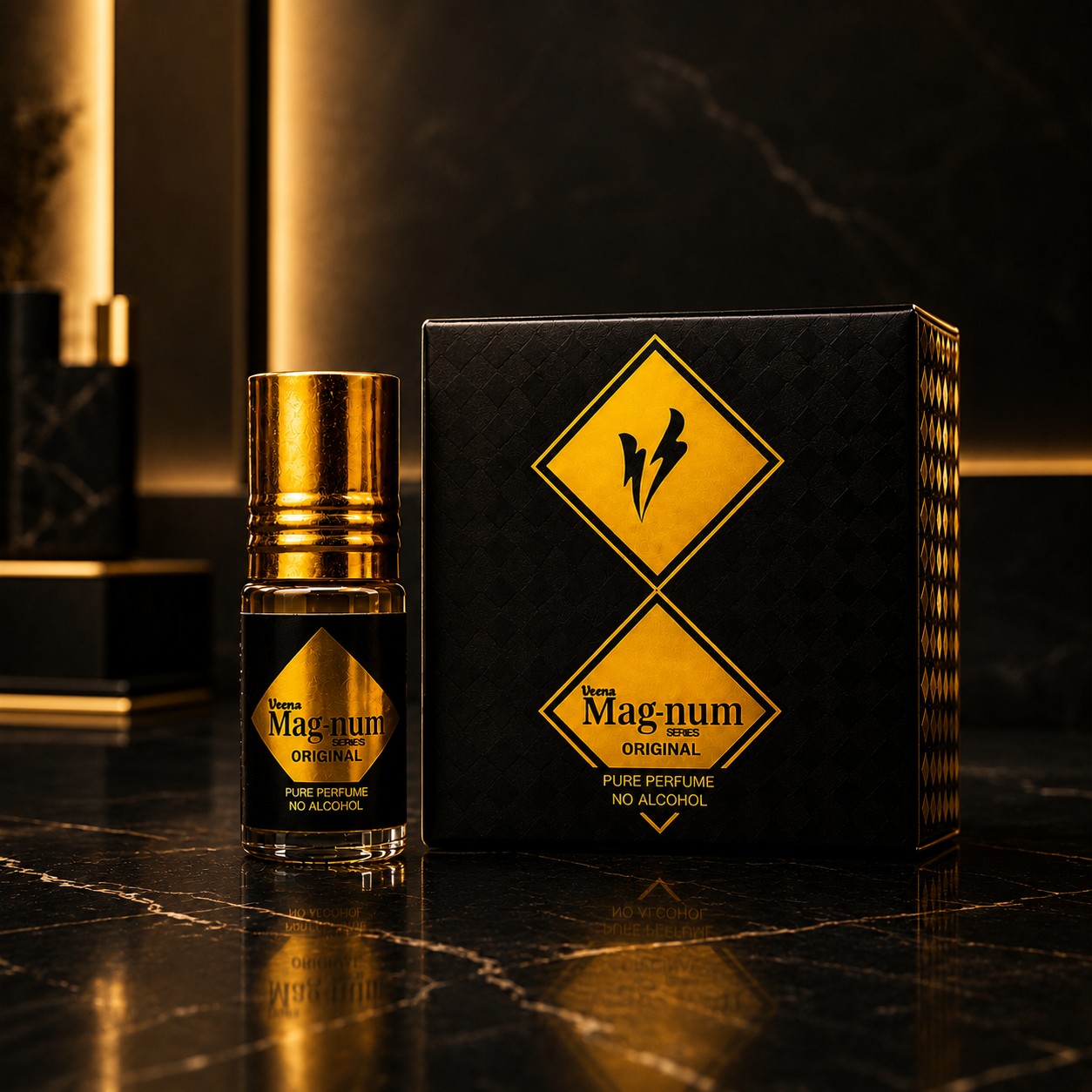 Veena Magnum Series Original Pure Perfume | Luxury Long-Lasting Pocket Roll-On Attar