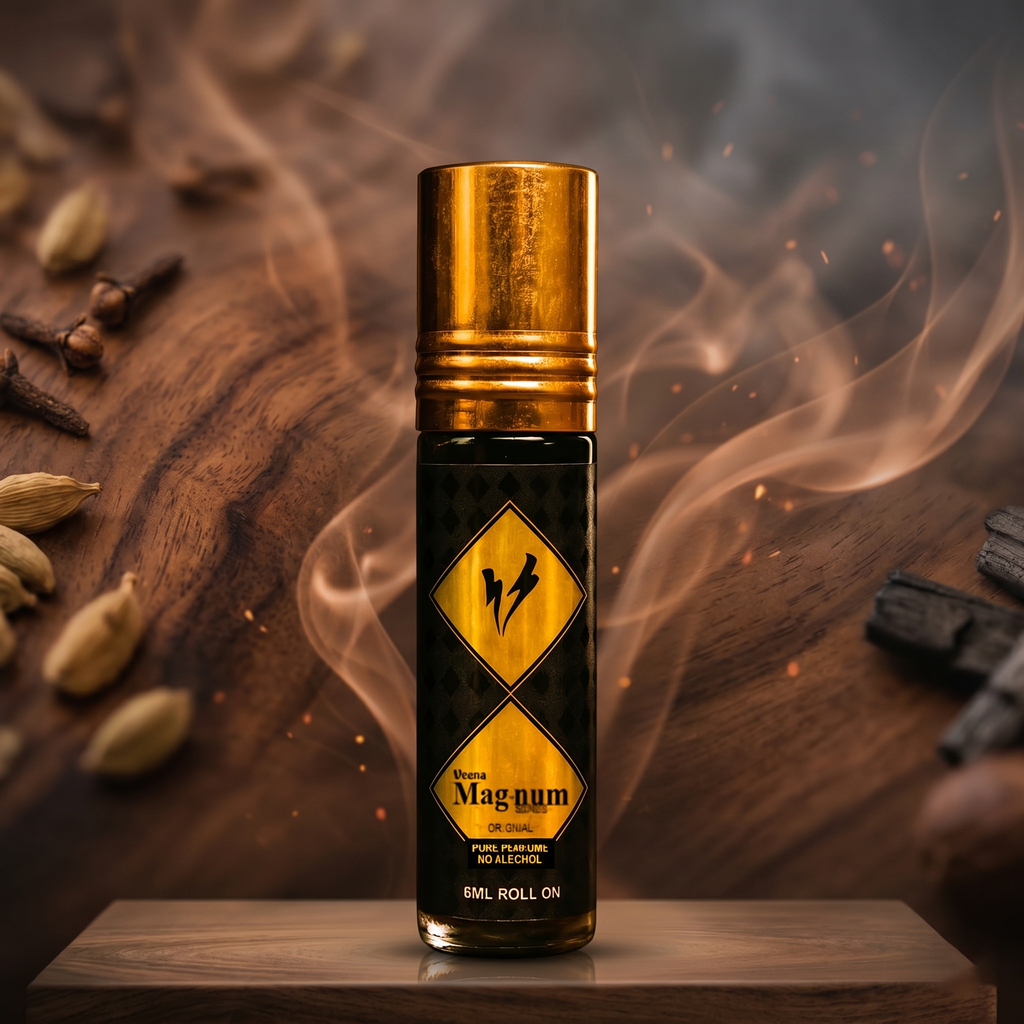 Veena Magnum Series Original Pure Perfume | Luxury Long-Lasting Alcohol-Free Roll-On Attar (6ml)