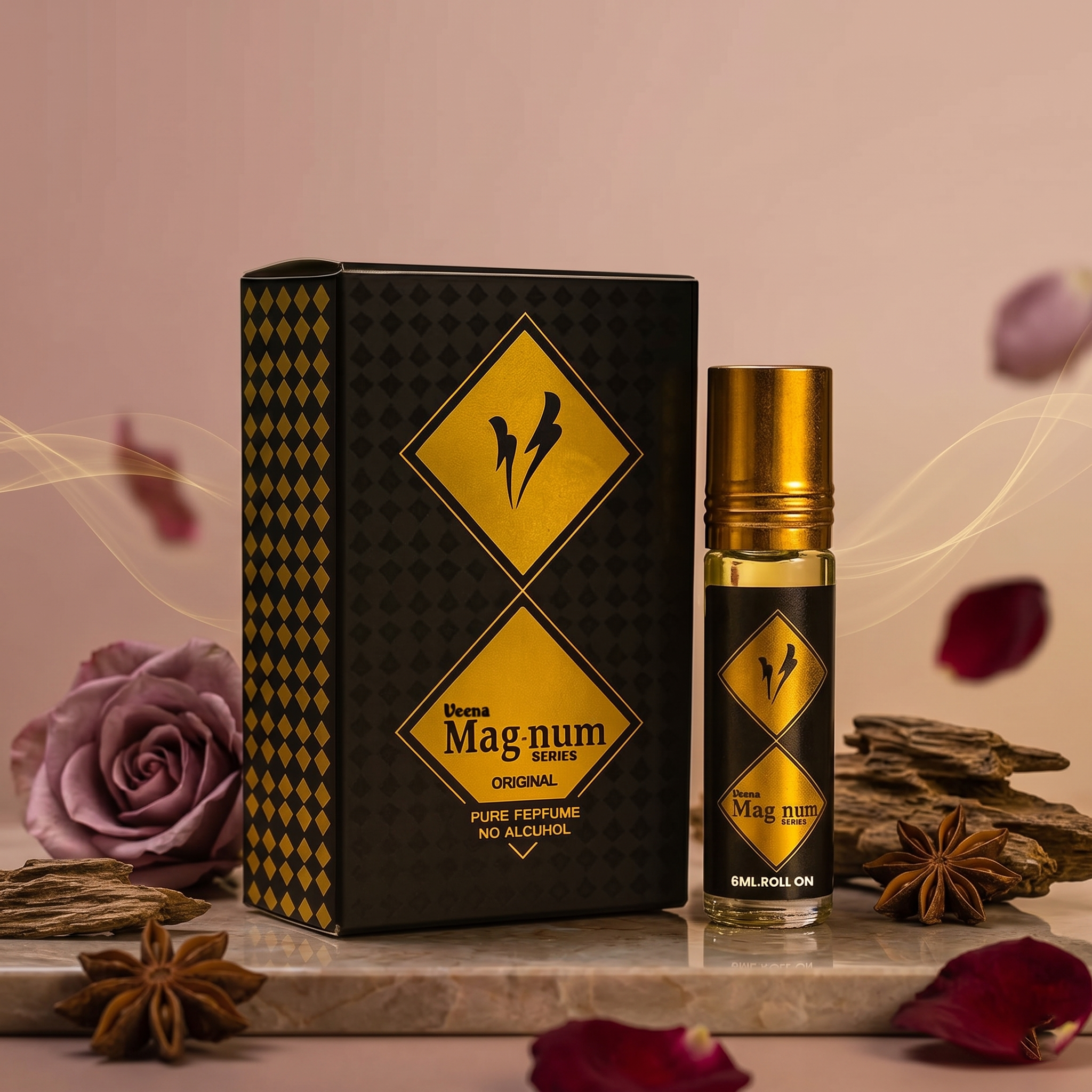 Veena Magnum Series Original Pure Perfume | Luxury Long-Lasting Alcohol-Free Roll-On Attar (6ml)