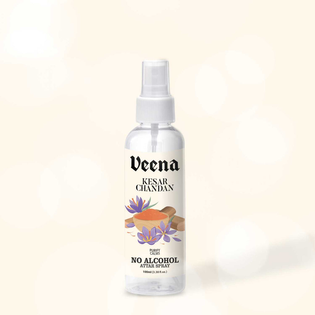 Veena Kesar Chandan No Alcohol Attar Spray – 100ml