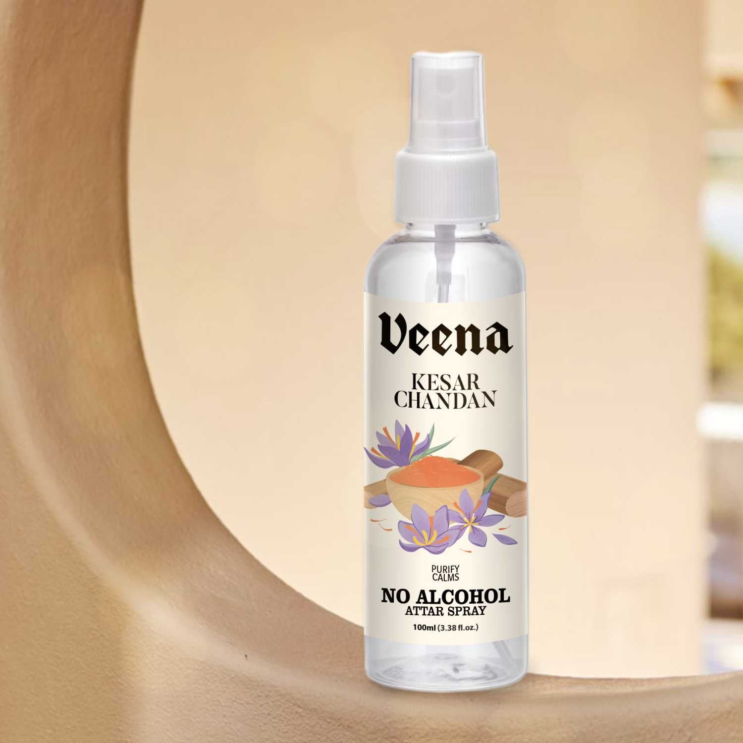 Veena Kesar Chandan No Alcohol Attar Spray – 100ml