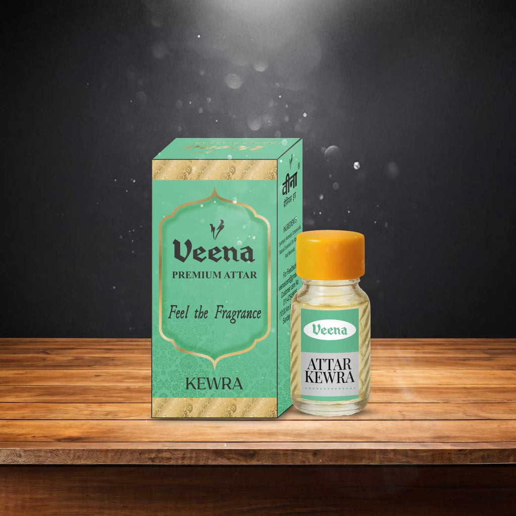 Veena Premium Kewra Attar Combo – 12 Bottles x 2ml Each