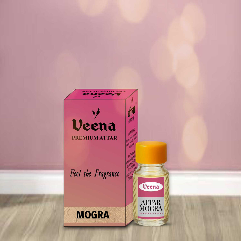 Veena Premium Mogra Attar Combo – 12 Bottles x 2ml Each