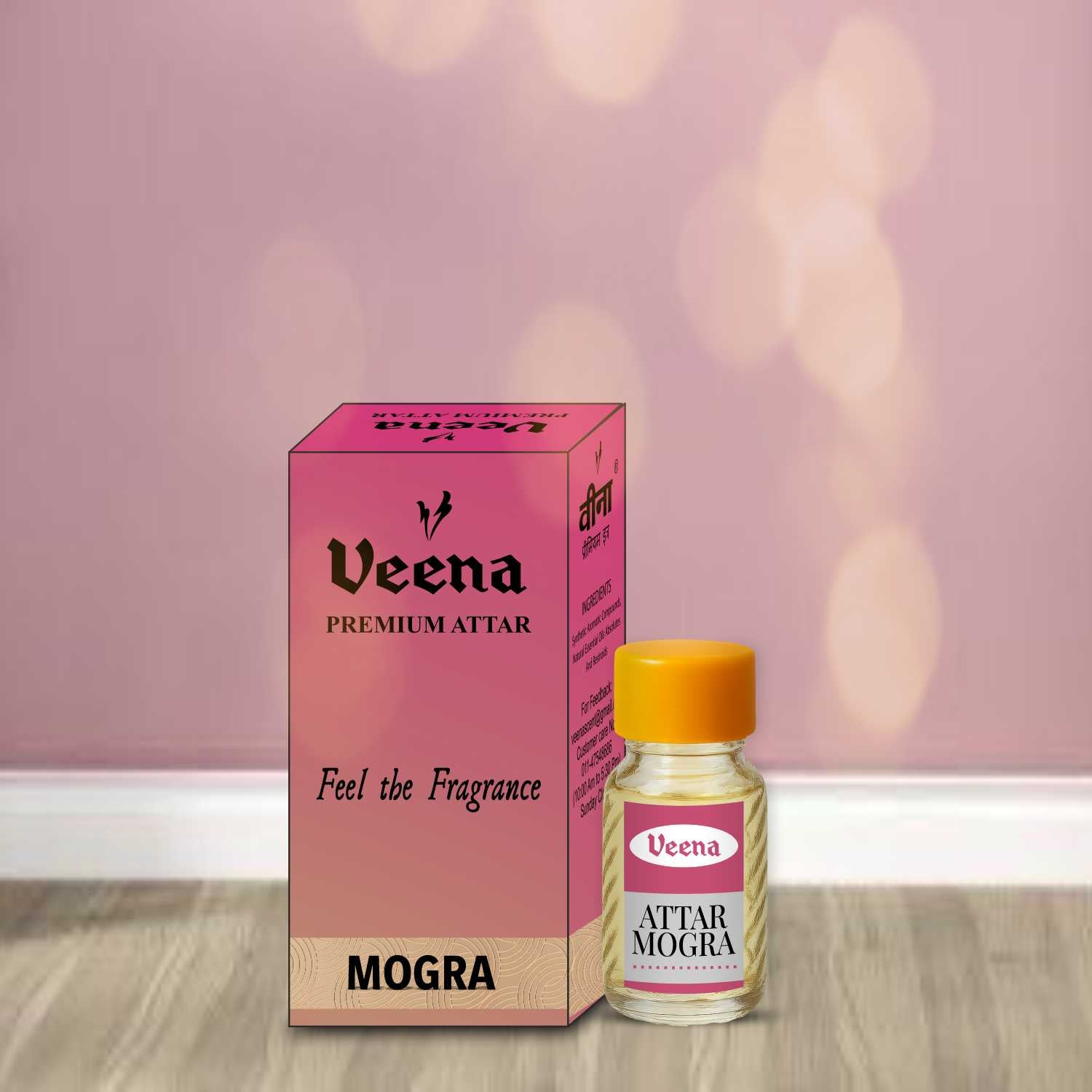 Veena Premium Mogra Attar Combo – 12 Bottles x 2ml Each