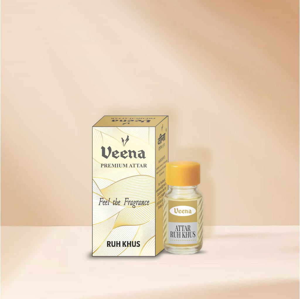 Veena Premium Ruh Khus Attar Combo – 12 Bottles x 2ml Each