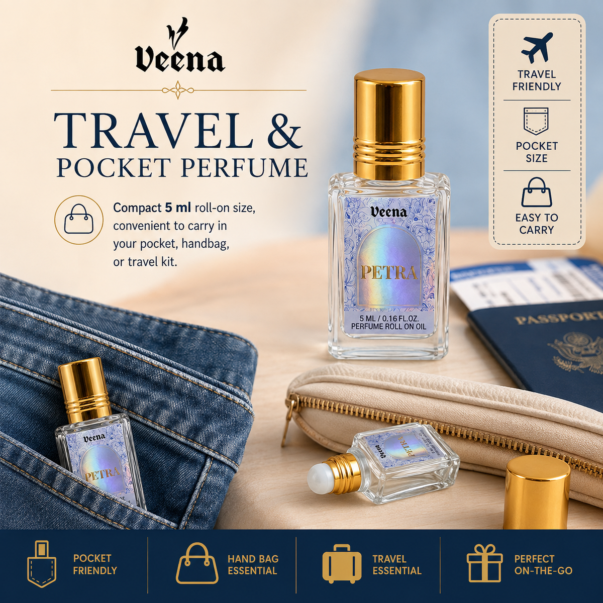 PETRA 5ml travel and pocket perfume roll-on