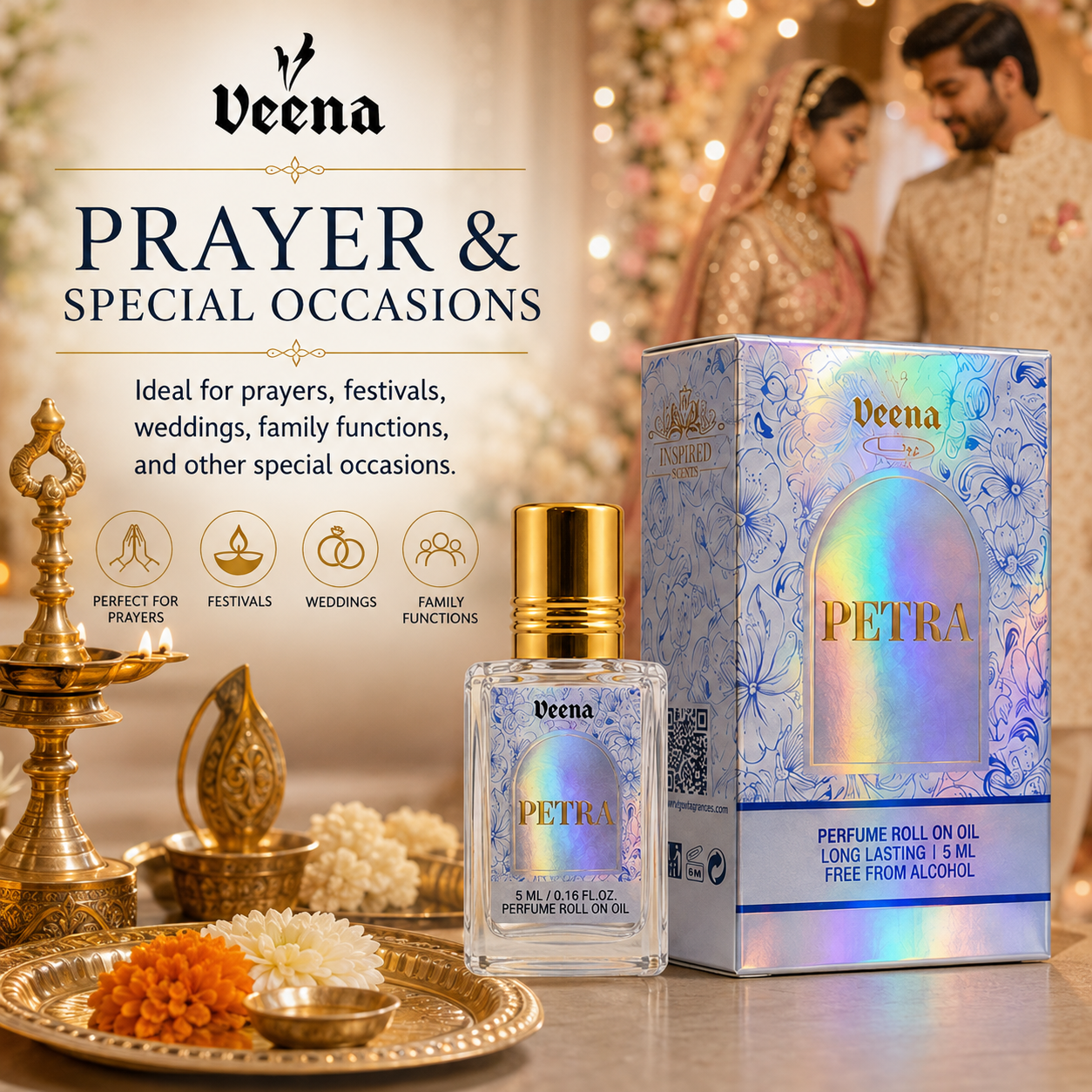 PETRA perfume roll-on for festivals and special occasions