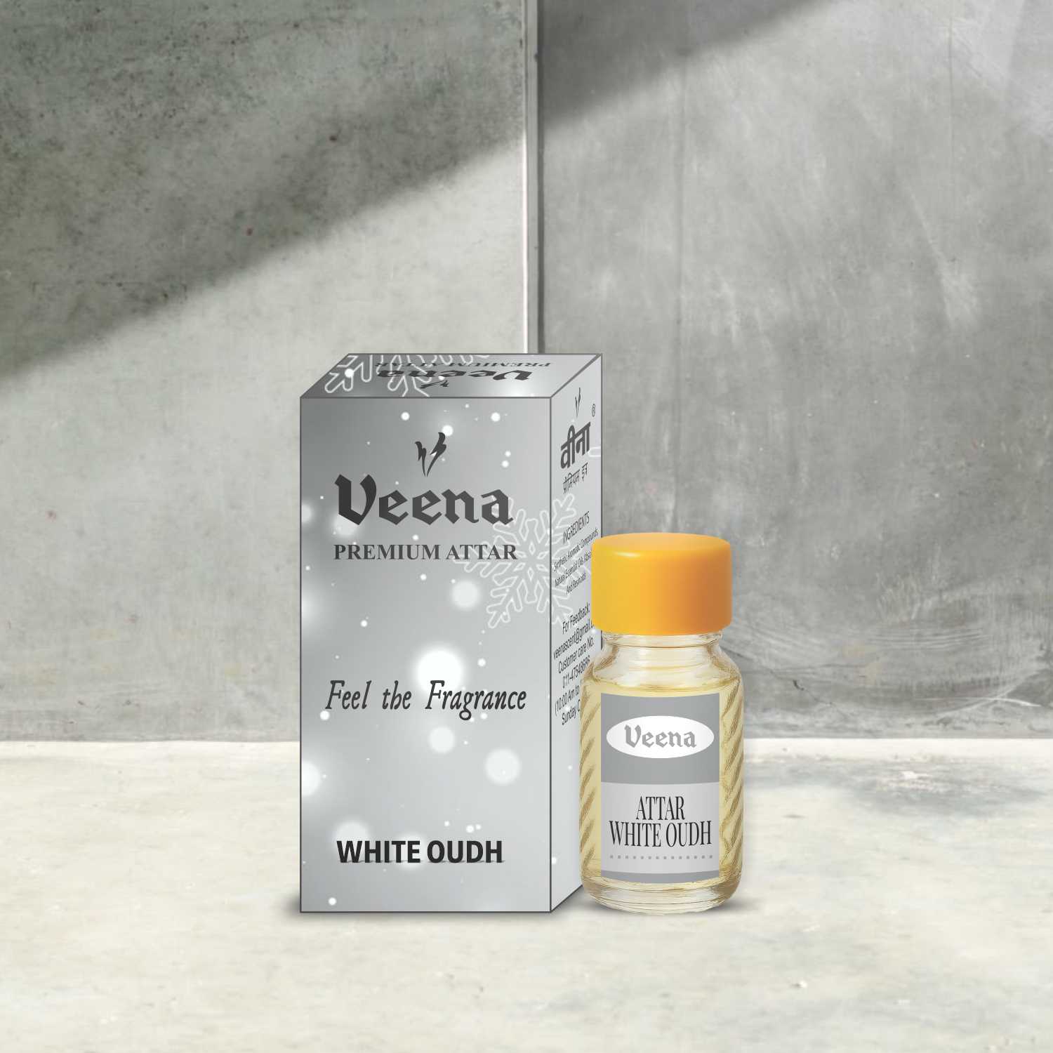 Veena Premium White Oudh Attar Combo – 12 Bottles x 2ml Each