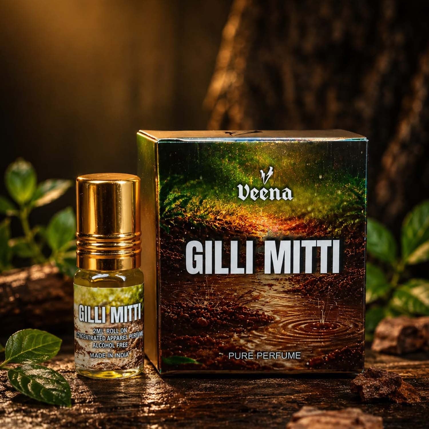 Gilli Mitti Concentrated Roll-On Perfume – Petrichor Attar (2ml)