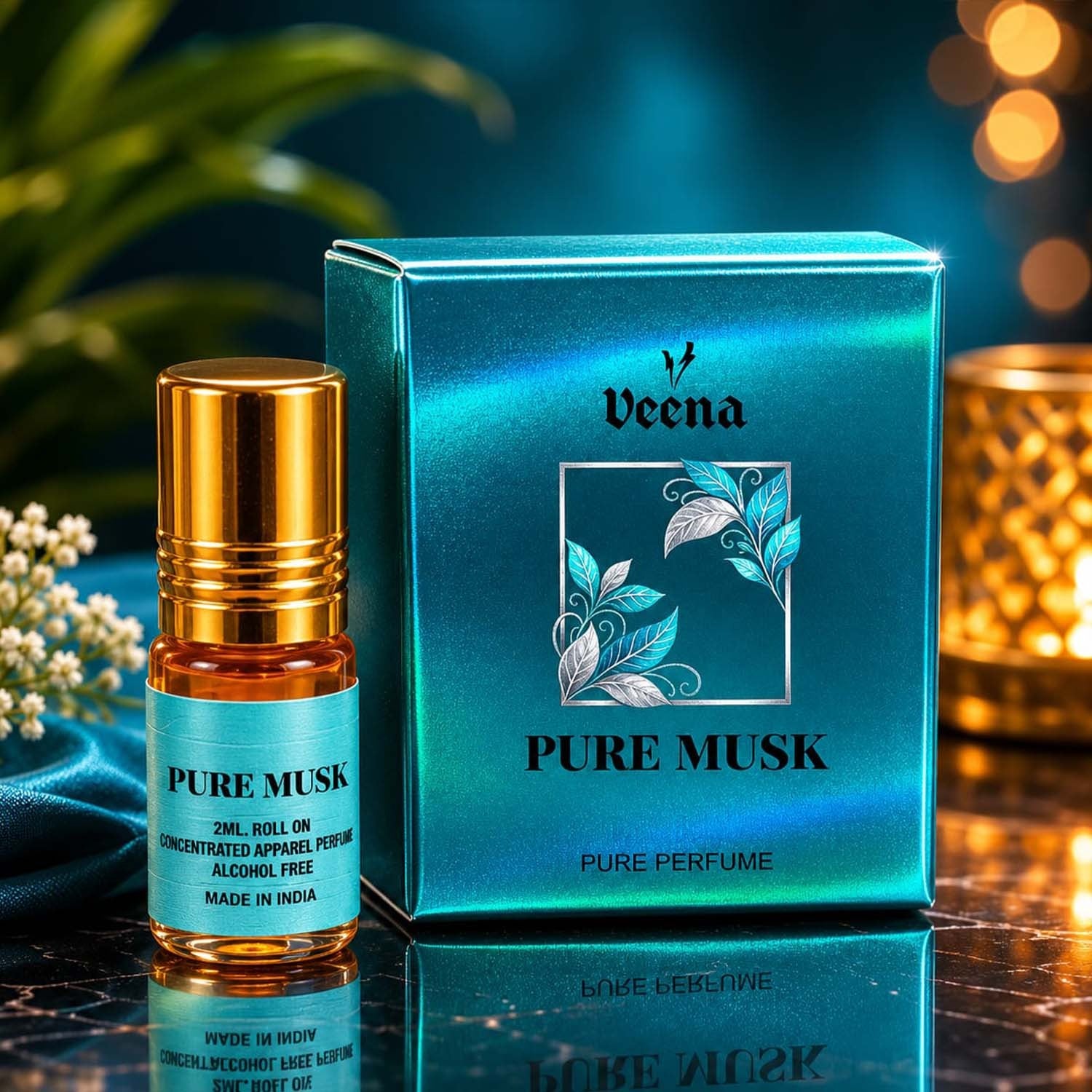 Pure Musk Concentrated Roll-on Perfume – 100% Alcohol-Free (2ml)
