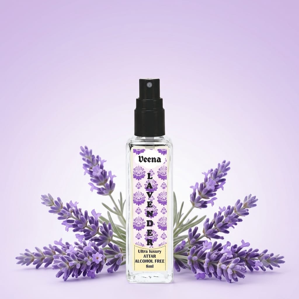 Veena Lavender Ultra Luxury Attar Intense Spray Set | Pack of 16 Alcohol-Free Premium Perfume Combo