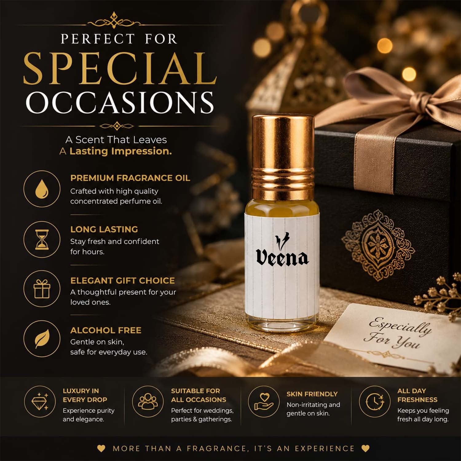 Veena Luxury Attar Collection – Premium Alcohol-Free Fragrance Set-12 Gift Box