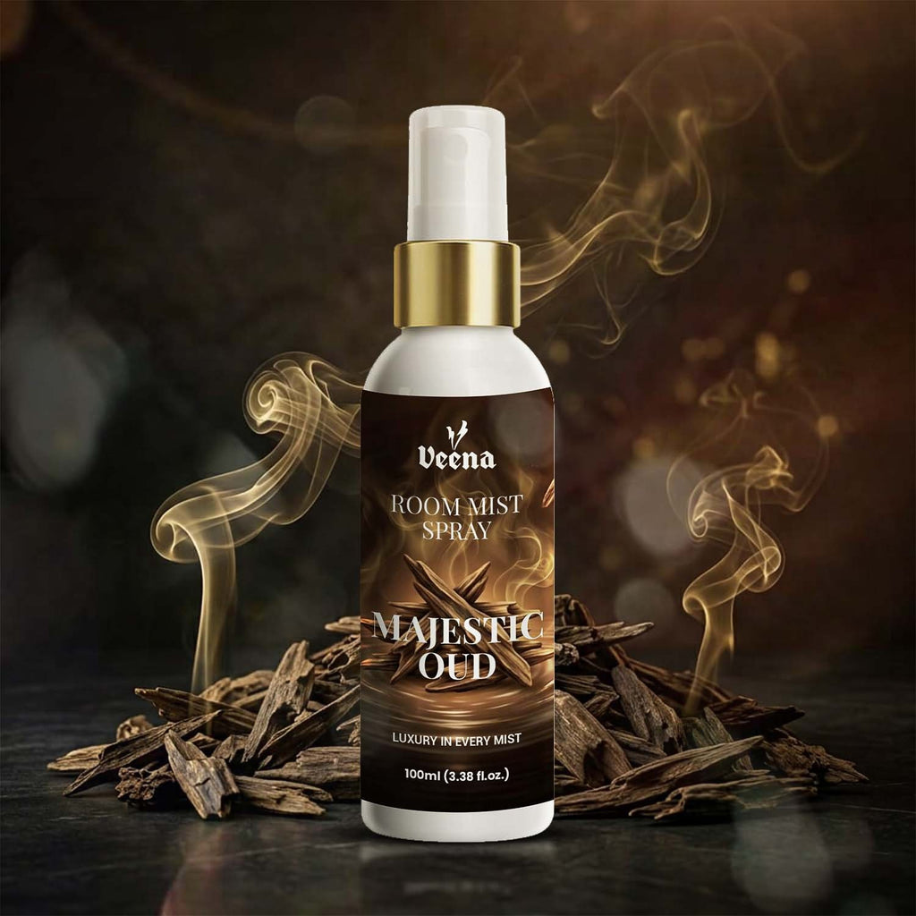 Veena Majestic Oud Room Mist (100ml) | Luxury Arabian Fragrance & Intense Odor Neutralizer