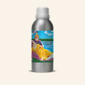 Veena Scent of Flowers Pure Fragrance Concentrate 100ml heavy-duty industrial aluminum bottle featuring an illustrated traditional label against a clean cream backdrop.