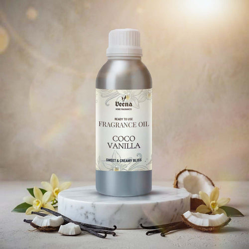 Veena Coco Vanilla ready-to-use fragrance oil bottle for aroma diffusers and oil burners