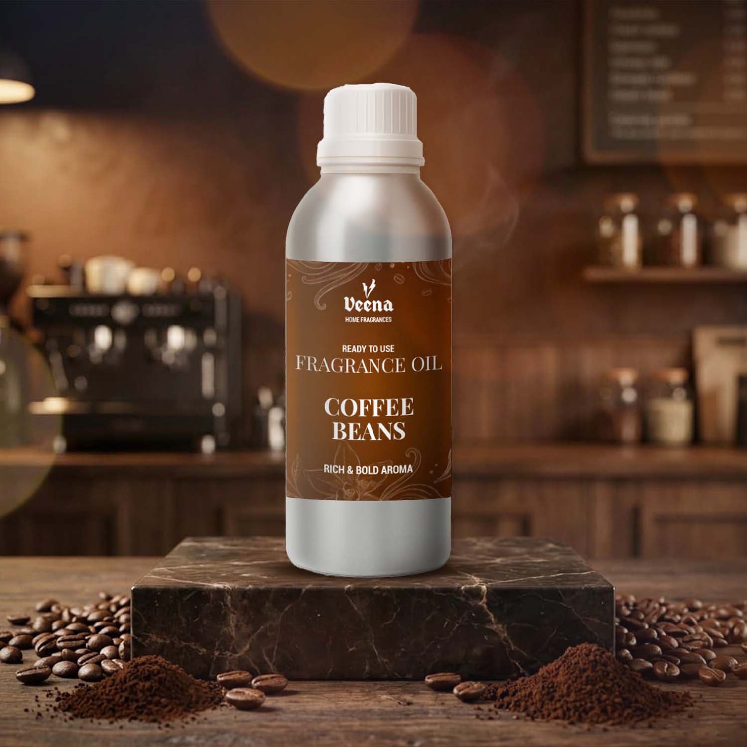 Veena Coffee Beans Home Fragrance Oil – Ready to Use Premium Aroma Blend, Rich & Bold Aroma