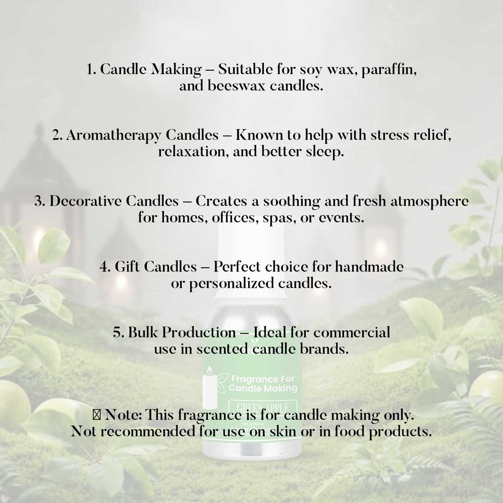 Green Apple Fragrance Oil for Candle Making – Crisp & Refreshing Aroma