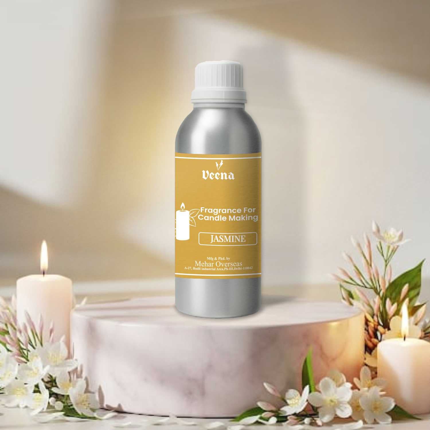 Jasmine Fragrance Oil for Candle Making – 100 ml – Exotic Floral Elegance