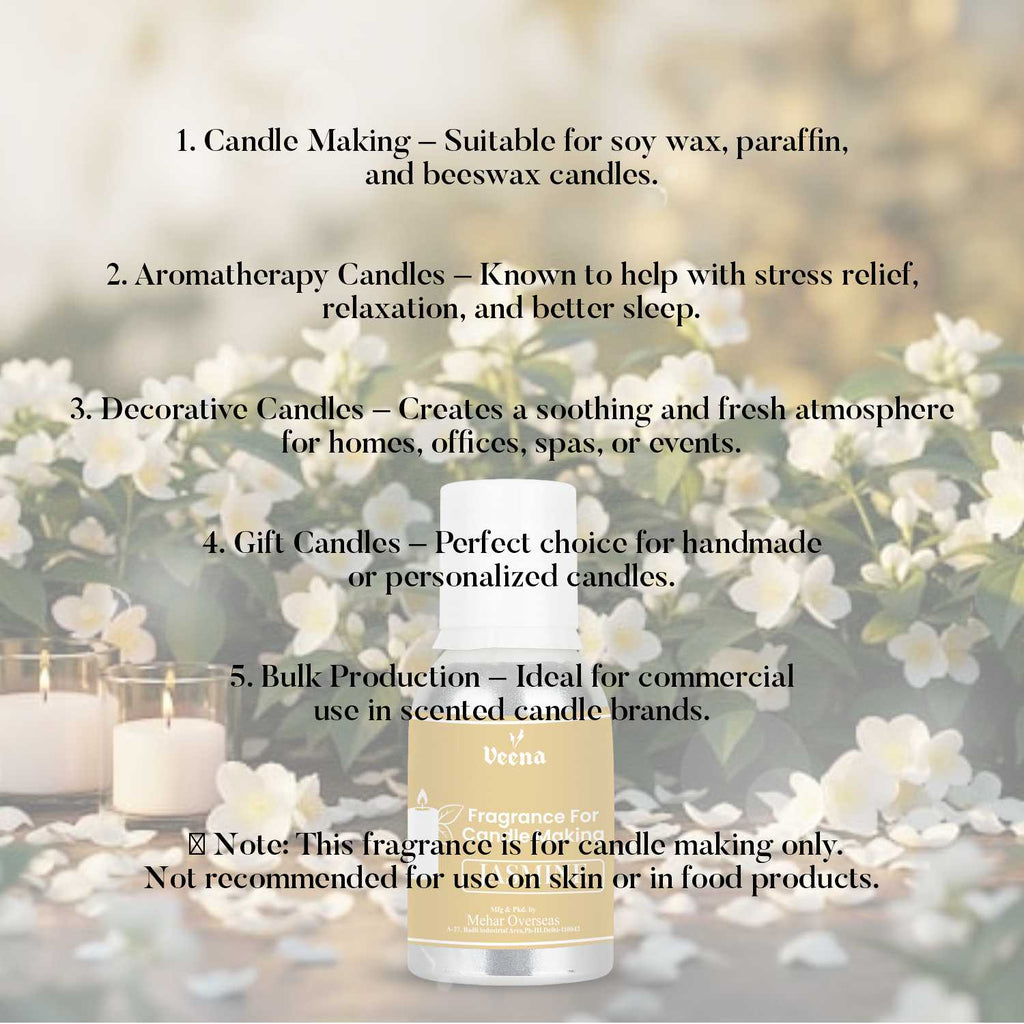 Jasmine Fragrance Oil for Candle Making – Exotic Floral Essence