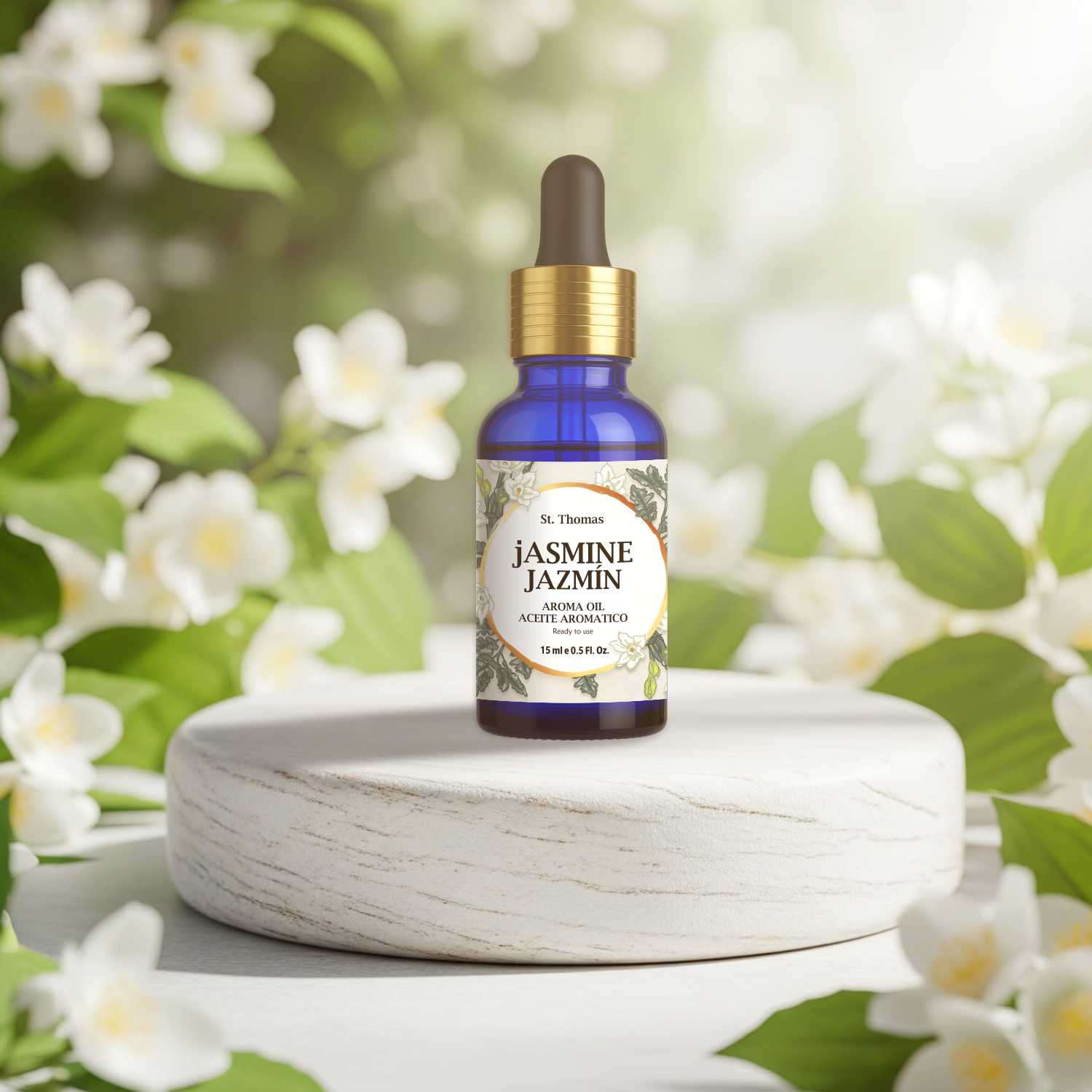 Jasmine Aroma Oil – Floral & Relaxing Fragrance (15ml)