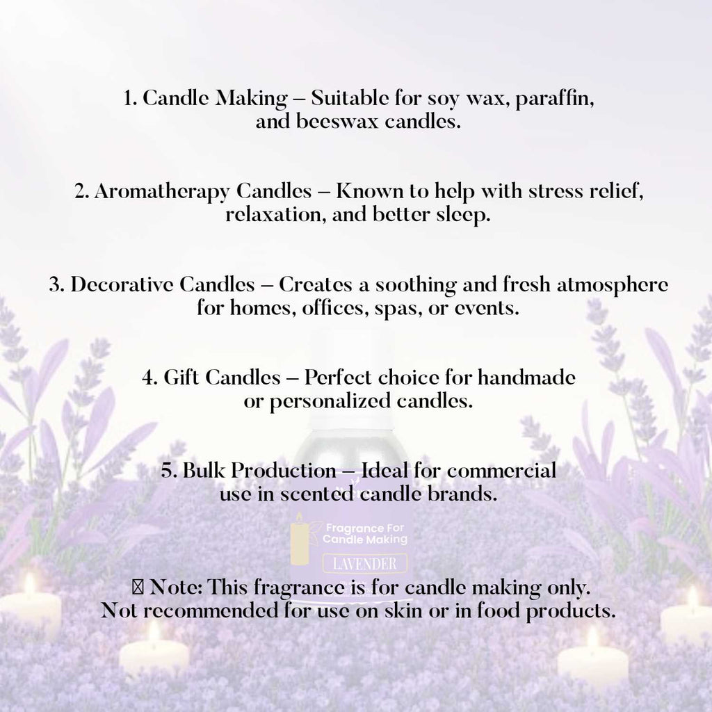 Lavender Fragrance Oil for Candle Making – Calming Floral Scent