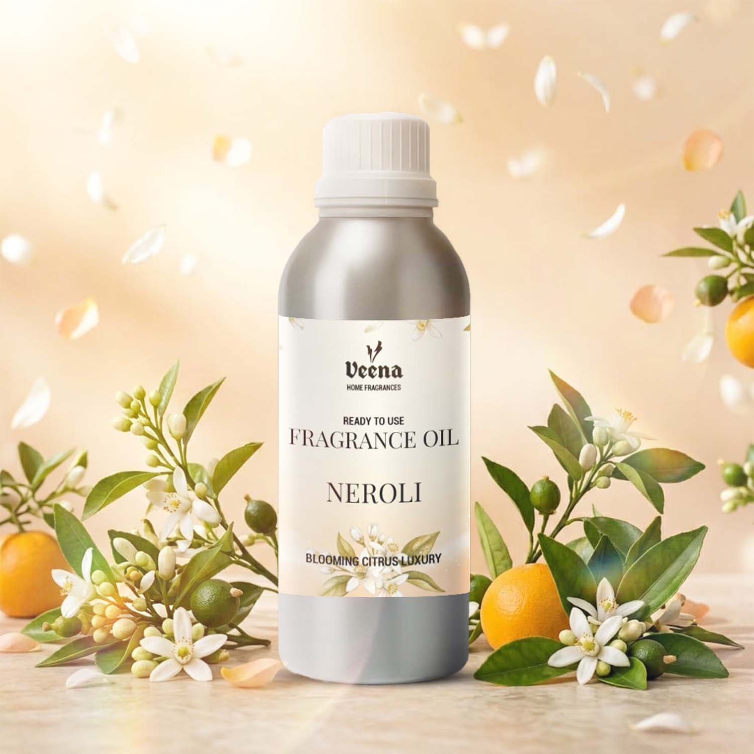Veena Neroli Home Fragrance Oil – Ready to Use Premium Aroma Blend, Blooming Citrus Luxury