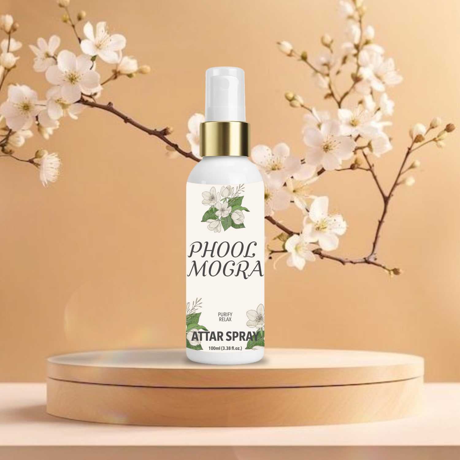 Phool Mogra Attar Spray – Pure Jasmine Essence (100ml)