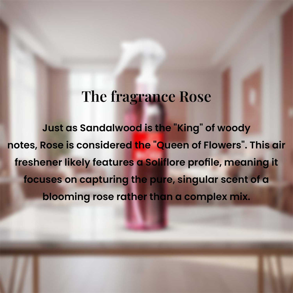 Shopify product infographic explaining the soliflore fragrance profile of Veena Rose as the Queen of Flowers.